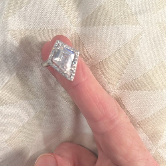 Lustro Stella Finest CZ Kite Shape Ring in Sterling Silver.  NWT - Picture 7 of 8